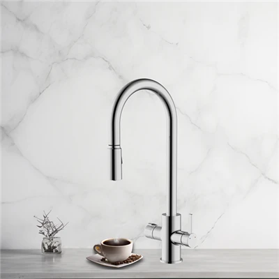 4-in-1-Wasserhahn mit herausziehbarer Brause